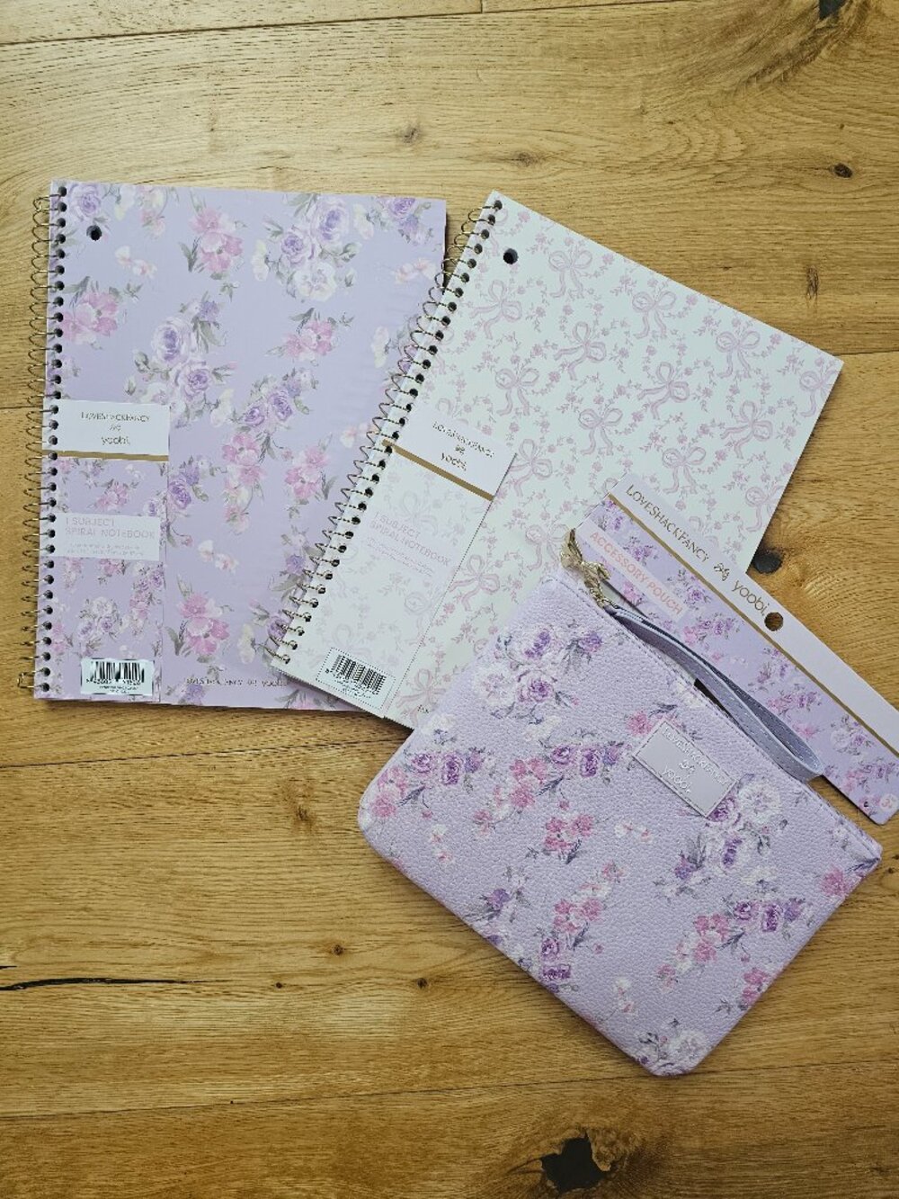 LoveShackFancy Target pinCoquette Bow notebook hibiscus notebooks pencil case